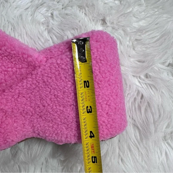 Cuccoo • Barbie Pink Open Toe Fluffy Platform Mule Slides - Picture 6 of 12
